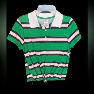 NOBO Juniors Medium Green, Pink, and White Women’s Top